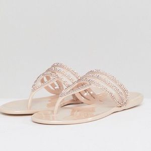 RAID Nude Flat Sandals